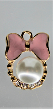 Load image into Gallery viewer, Rhinestone Charm, Bow Charms, Large, Pink, White or Black