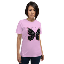 Load image into Gallery viewer, Butterfly T-Shirt Short-Sleeve, Black, Unisex T-Shirt