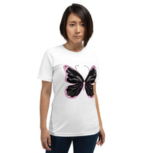 Load image into Gallery viewer, Butterfly T-Shirt Short-Sleeve, Black, Unisex T-Shirt