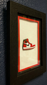Air Jordan 1 Mid  Chicago Black Toe Framed Art