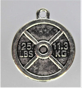 25 Pound Weight Lifting Plate Charm,