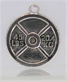 45 Pound Weight Lifting Plate Charm,