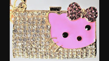 Load and play video in Gallery viewer, Cat, Kitty Rhinestone Key Chain
