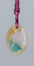 Load image into Gallery viewer, Teal and Pink Glass Necklace, Unique Handmade Gift
