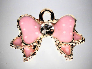 Bow, Rhinestone Charms,