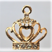 Load image into Gallery viewer, Crown, Princess, Queen, Rhinestone Charm
