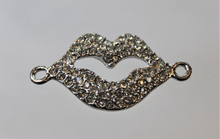 Load image into Gallery viewer, Lips, Connector, Large, Rhinestone
