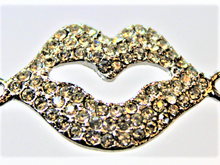 Load image into Gallery viewer, Lips, Connector, Large, Rhinestone
