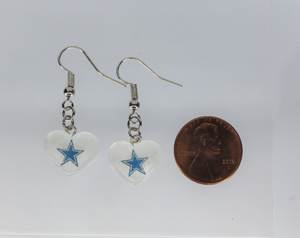 Dallas Cowboys Earrings, Blue Star