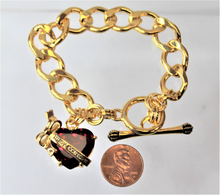 Load image into Gallery viewer, Heart Bracelet, Large Red Heart Charm
