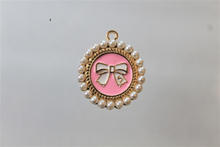 Load image into Gallery viewer, Rhinestone Charm, Bow Charms, White, Pink or Black
