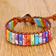 Load image into Gallery viewer, 18K White Gold Plated Rainbow Bars Bracelet
