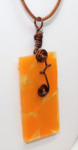 Load image into Gallery viewer, Orange Glass Necklace, Unique Handmade Gift
