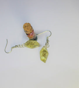 Earrings, Yellow Flower Earrings Polygon, Unique Handmade gift