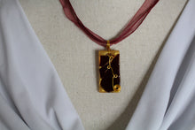 Load image into Gallery viewer, Ruby Red Glass Necklace, Red Pendant, Unique one of a kind gift

