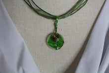 Load image into Gallery viewer, Green, Green Glass Necklace, Emerald Glass, Chartreuse, Unique Handmade Gift
