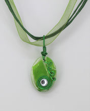Load image into Gallery viewer, Green, Green Glass Necklace, Chartreuse, Unique Handmade Gift

