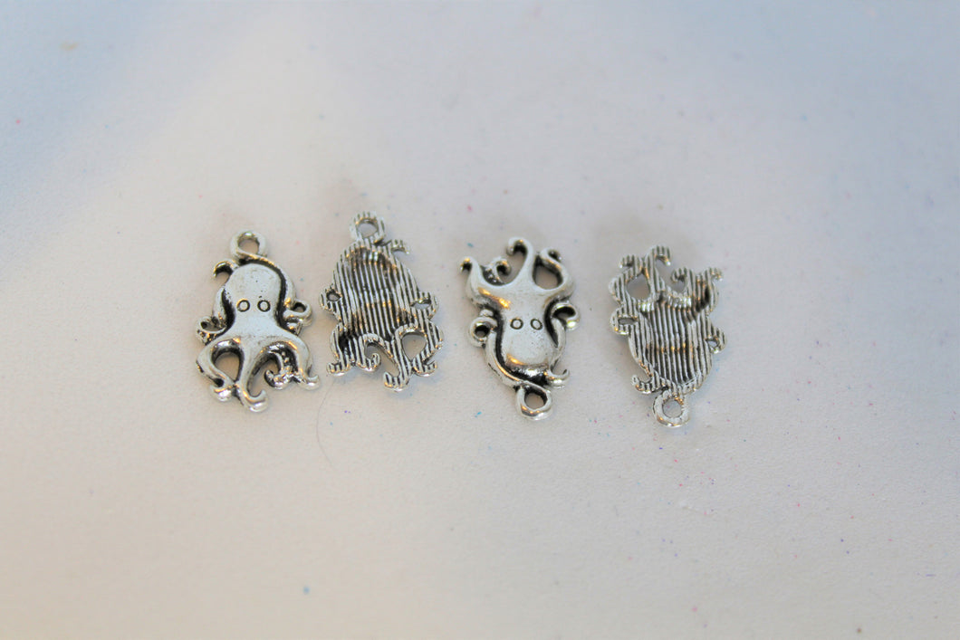 Octopus Charms, Octopus earring charm, Octopus pendant charm, Octopus necklace charm, Octopus Bracelet Charm