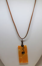 Load image into Gallery viewer, Orange Glass Necklace, Unique Handmade Gift
