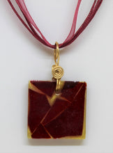 Load image into Gallery viewer, Ruby Red Glass Necklace, Ruby Pendant, Unique Handmade Gift
