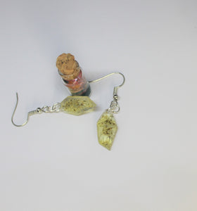 Earrings, Yellow Flower Earrings Polygon, Unique Handmade gift