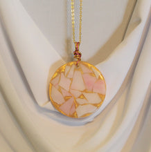 Load image into Gallery viewer, Pink Glass Necklace, Unique Handmade Gift
