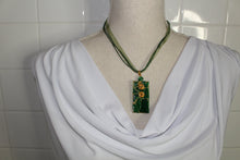 Load image into Gallery viewer, Emerald, Green Glass Necklace, Emerald Glass Necklace, Unique Handmade Gift

