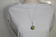 Load image into Gallery viewer, Beige, Brown Glass Necklace, Unique Handmade Gift
