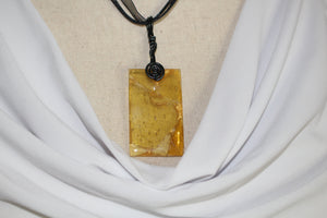 Yellow Glass Necklace, Unique Handmade gift