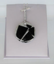 Load image into Gallery viewer, Black Glass Pendant, Unique handmade gift
