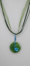 Load image into Gallery viewer, Green, Green Glass Necklace, Emerald Glass, Chartreuse, Unique Handmade Gift
