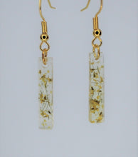Load image into Gallery viewer, Earrings, Yellow Flower Earrings Rectangle, Unique Handmade Gift
