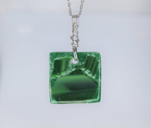 Load image into Gallery viewer, Emerald, Green Glass Necklace, Emerald Necklace, Unique Handmade Gift
