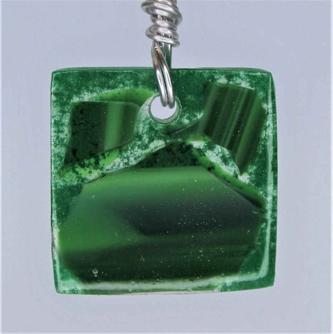 Emerald, Green Glass Necklace, Emerald Necklace, Unique Handmade Gift