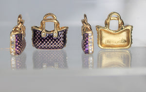 Purse, Purse Charms, Pink, Tan, Purple, Red or Black