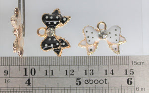 Bow, Rhinestone Charms,