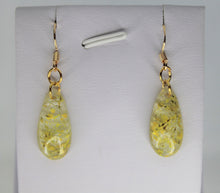 Load image into Gallery viewer, Earrings, Yellow Flower Earrings Oval, Unique Handmade gift

