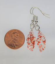 Load image into Gallery viewer, Earrings, Red Polygon Flower Earrings, Unique Handmade Gift

