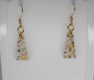 Earrings, Rainbow Triangle Flower Earrings, Unique Handmade Gift