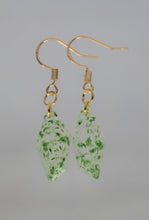 Load image into Gallery viewer, Earrings, Green Polygon Flower Earrings, Unique Handmade Gift
