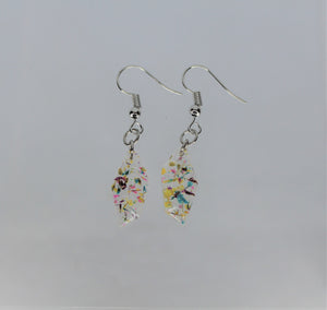 Earrings, Rainbow Polygon  Flower Earrings, Unique Handmade Gift