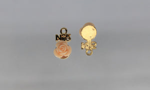 Rose Charms, Tiny Green, Pink, or Black Flower Charms