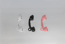 Load image into Gallery viewer, Phone Charms, Pink, White or Black Telephone Receiver Charms,  These retro phone receiver charms are adorable. Check them out.
