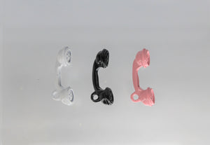 Phone Charms, Pink, White or Black Telephone Receiver Charms,  These retro phone receiver charms are adorable. Check them out.