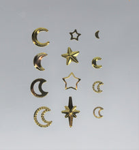 Load image into Gallery viewer, Nail Rivets Wheel, Moon, Stars, Celestial
