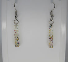 Load image into Gallery viewer, Earrings, Rainbow Rectangle Flower Earrings, Unique Handmade Gift
