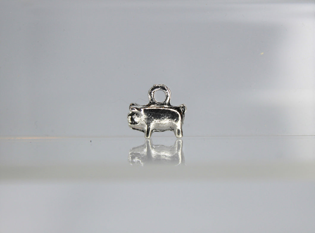Pig Charms, These piggy charms are really cute. The chubby piggy is looking for a bite to eat. He is really tiny. Take a look.