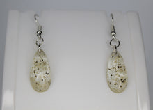 Load image into Gallery viewer, Earrings, White Flower Earrings Oval, Unique Handmade Gift
