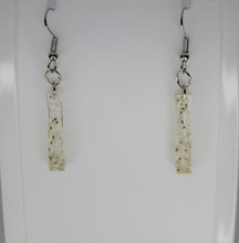 Load image into Gallery viewer, Earrings, White Flower Earrings Rectangle, Unique Handmade Gift
