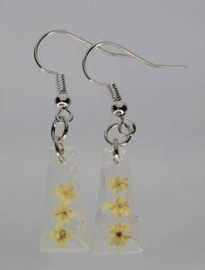 Earrings, white Flower Earrings Mexican Elder, Unique Handmade Gift